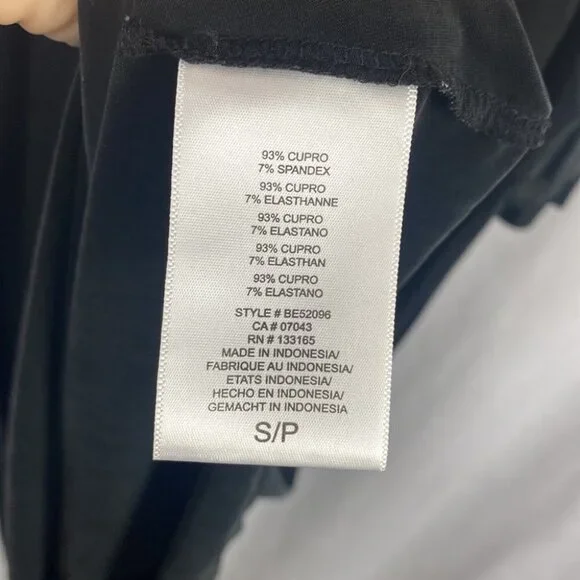 ANTHROPOLOGIE Eri+Ali Aria Black Flowy Slip Dress - Size Small - Picture 8 of 12